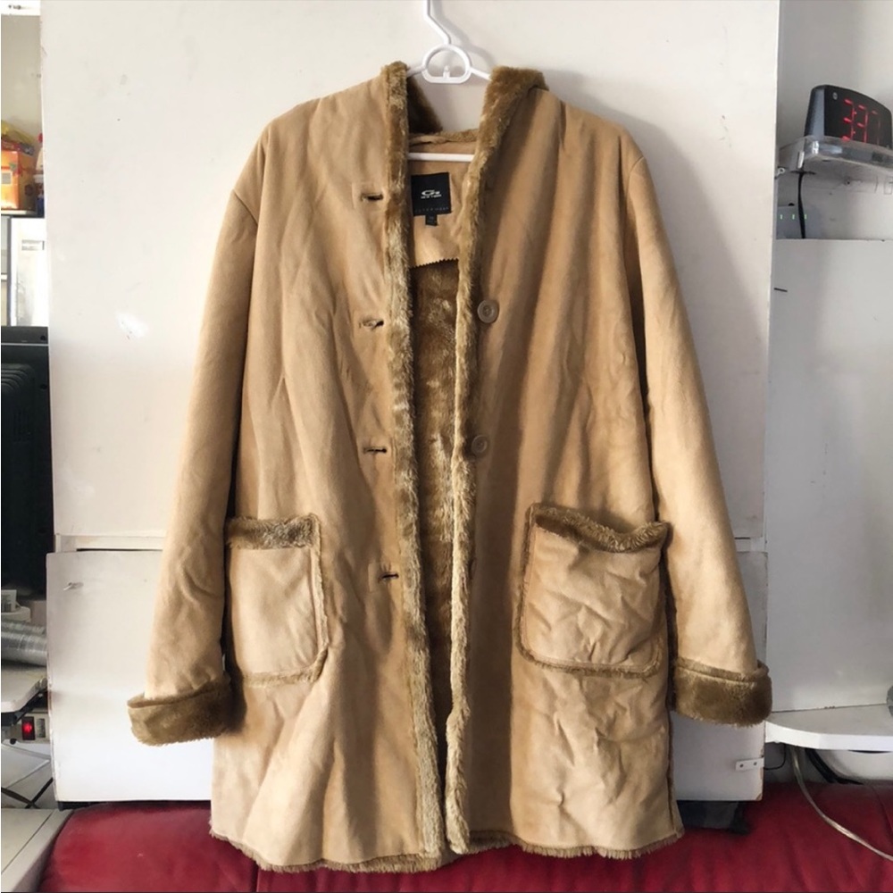 Gm New York Brown Fleece/sherpa jacket